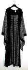 Mittelalterkleid, schwarz-silber, mit Kapuze